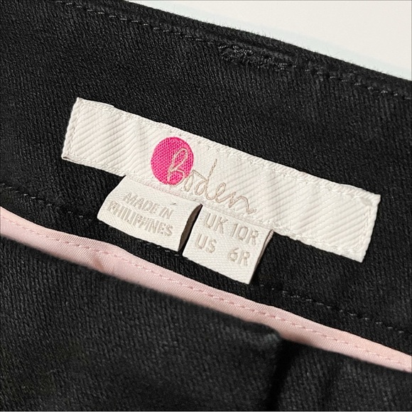 Boden Bi-Stretch Flare Trousers 6R black mid rise solid pants office work casual - Picture 7 of 13